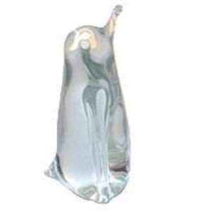 Vintage Blown Glass SWEDEN Penguin Sculpture Statue Home Decor 5.5 inches